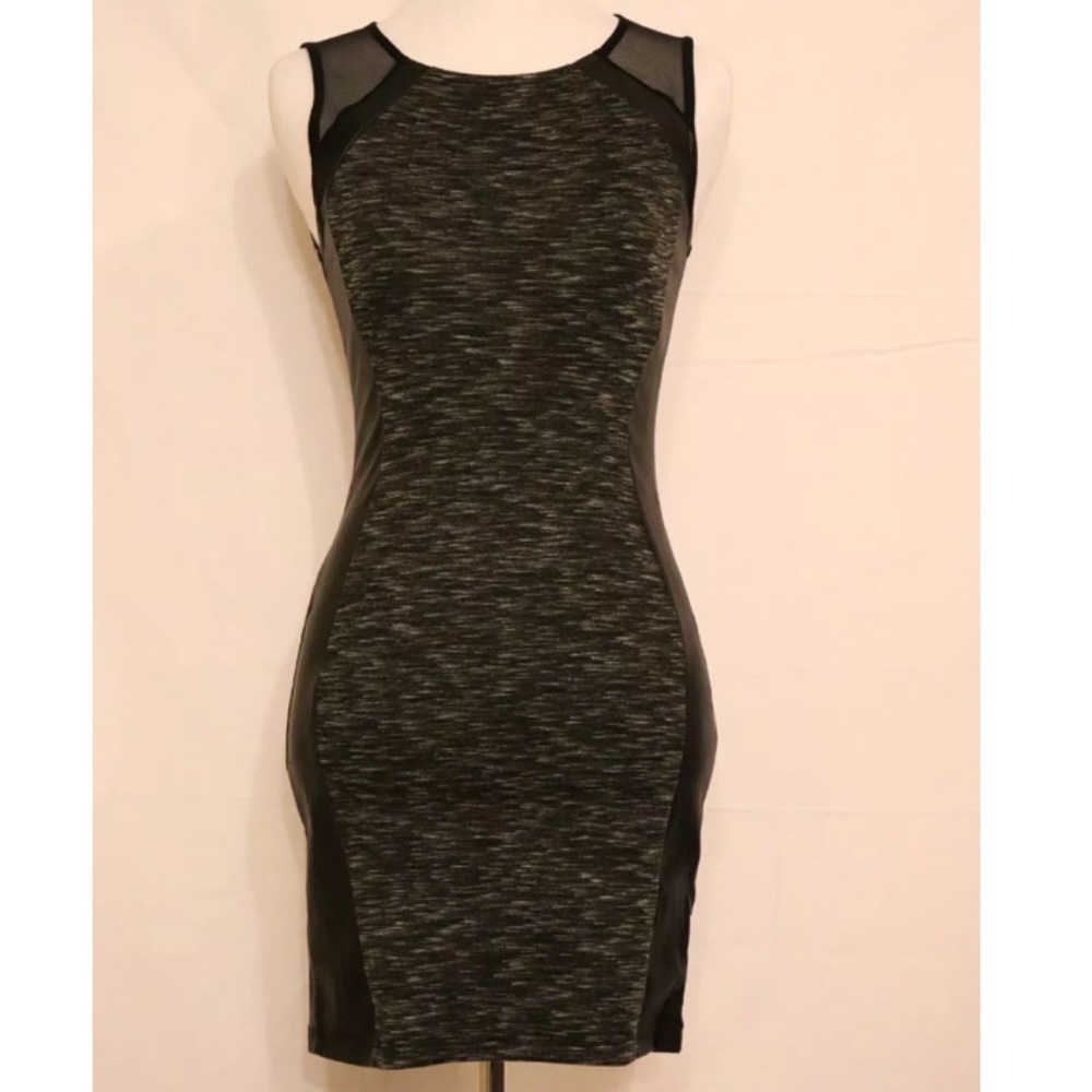 H&M black and grey mid dress